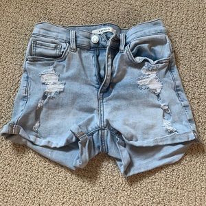 These are Pacsun light-washed shorts!